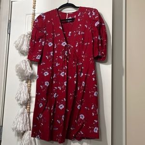 Free People ruffled sleeve dress